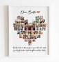 Heart-Shaped Photo Collage Frame – “Dear Bestie”