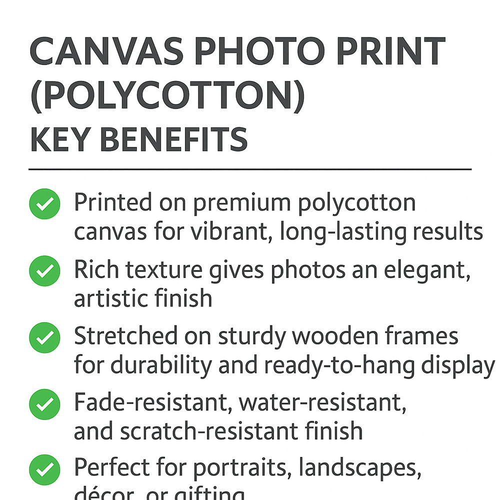 Canvas  Photo Print(Polycotton) -Frame not included