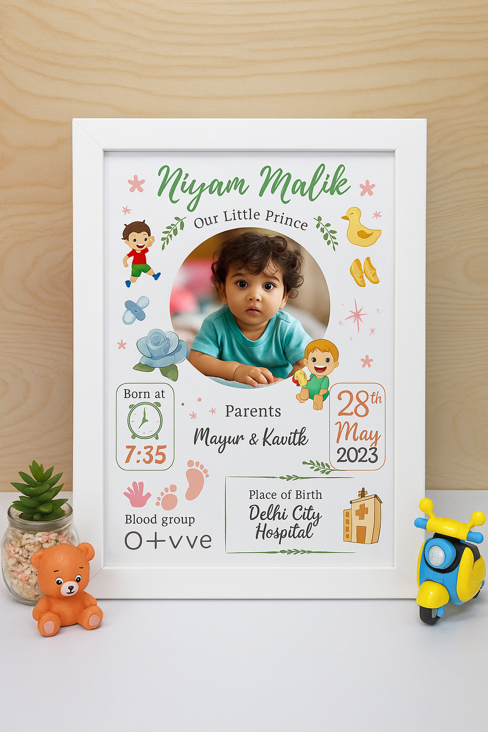 Baby Birth Frame – 8x12 inches