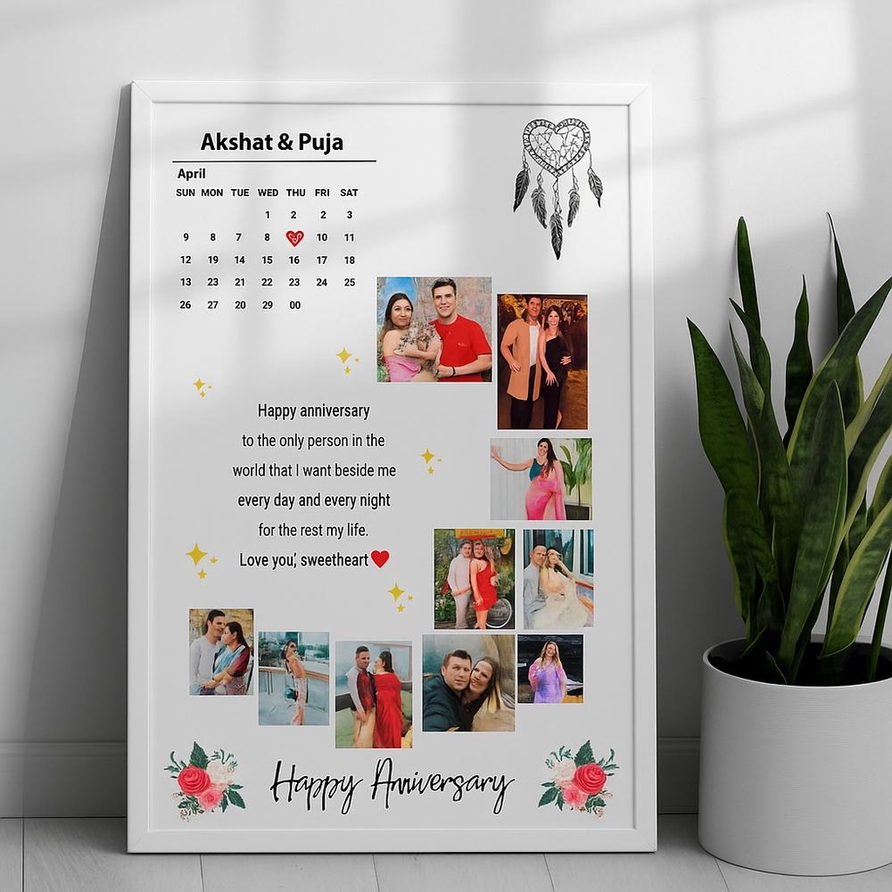Personalized Anniversary Frame – 8X12 inches