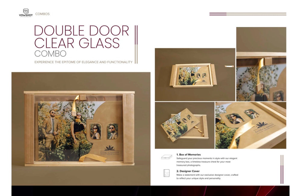 DOUBLE DOOR CLEAR GLASS COMBO
