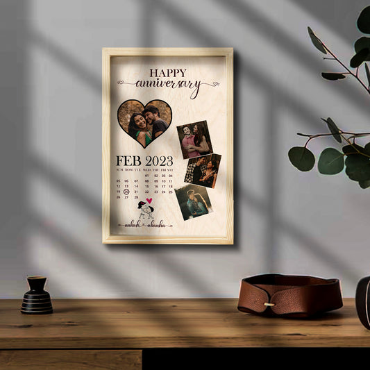 Personalized Wooden Anniversary Frame – 8x12 inches