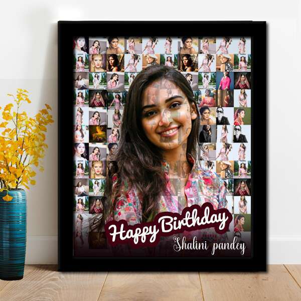 Personalized Birthday Mosaic Photo Frame – 8x12 inches