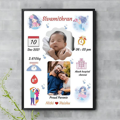 Baby Birth Personalized Frame – 8x12 inches