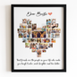 Heart-Shaped Photo Collage Frame – “Dear Bestie”